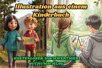illustrationen für kindergeschichten, kinderbuchillustrationen, buchillustration