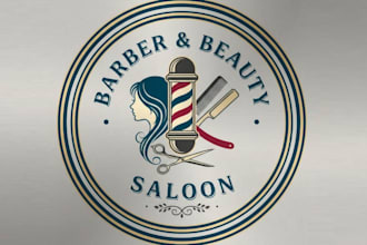 design unique barber and beauty saloon logo for your business