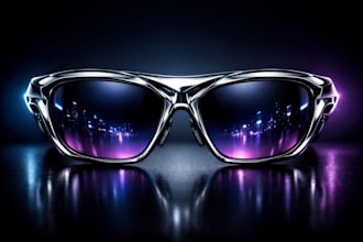 design realistic 3d sunglasses model, rendering and animation