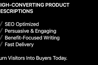 create converting product description for your ecommerce store
