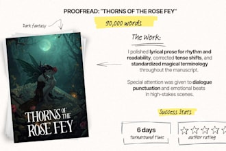 proofread your science fiction or fantasy manuscript