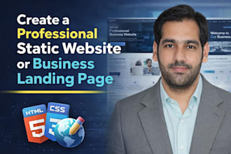 create a professional static website or business landing page