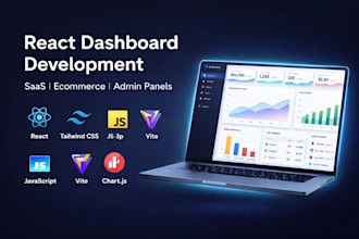build a modern react admin dashboard or saas or ecommerce