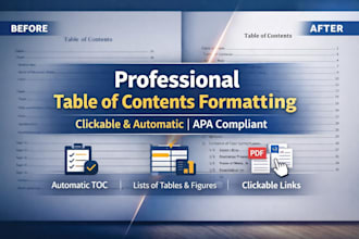 create, fix, and format clickable table of contents in ms word