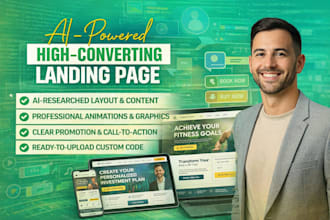 create a high converting ai landing page with clean responsive custom code