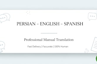 translate persian to english and spanish professionally