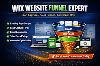 wix website funnel structure for lead capture and conversion flow