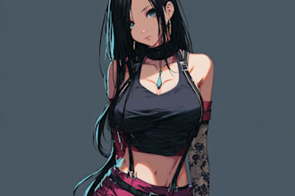 draw or color drawing, anime character, manga, comic, sketch