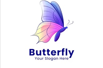 design monarch butterfly cleaning company logo