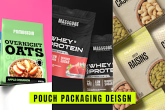 do premium pouch design, cbd pouch, food pouch