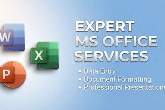 be your ms office expert for word, excel, and powerpoint tasks