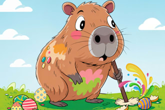 illustrate childrens book, coloring book, or KDP activity book illustrations