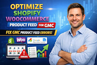optimize shopify woocommerce product feed for gmc fix gmc product feed errors