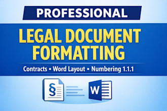 professionally format contracts and legal documents
