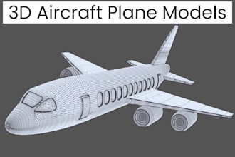 model 3d aircraft 3dplane game ready flight simulator high poly stl 3d printing