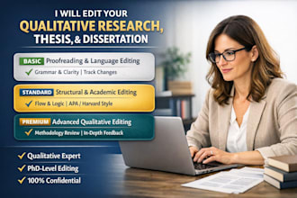 edit and proofread 15 pages of masters thesis or dissertation for phd