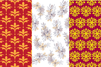 seamless floral pattern design for fabric and packaging