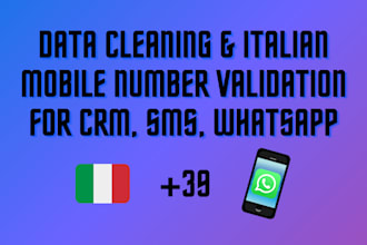 clean and validate your italian mobile phone number list