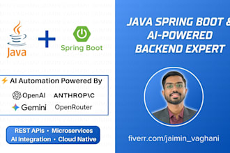 build java spring boot web apps, rest apis and microservices
