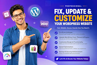 urgently fix, update, edit or customize your website wordpress website fixing