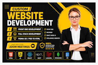 do website development in PHP laravel codeigniter vue full stack web developer