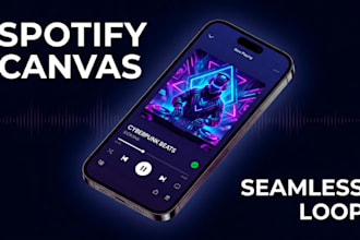 create looping spotify canvas and music visualizers