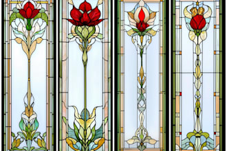design custom stained glass artwork and patterns