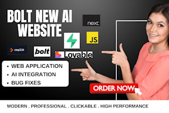 develop fix bolt new ai saas full stack web app react next js node js