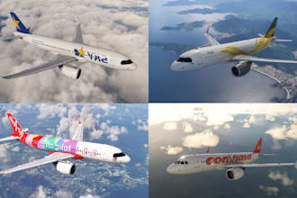 create msfs 2020 and 2024 flight simulator virtual airline liveriy for microsoft