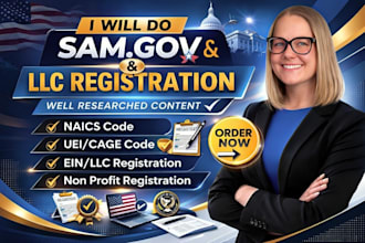 do sam gov, llc registration, obtain your uei, cage code and naics code