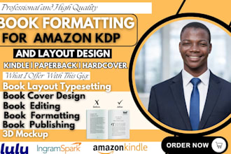 do KDP book formatting ebook formatting and paperback print book layout design