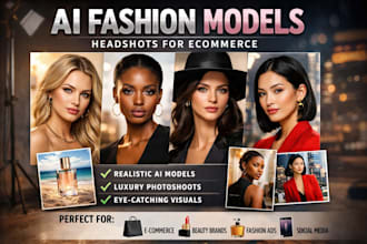 create photorealistics ai fashion models headshots ecommerce photoshoots