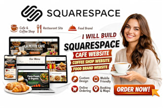 design coffee cafe drink bar site restaurant menu breakfast squarespace website