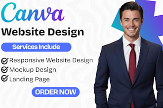 create canva website design canva landing page canva mockup design