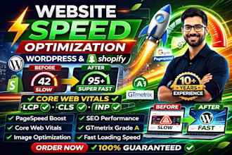 speed up wordpress or shopify website and improve google pagespeed score