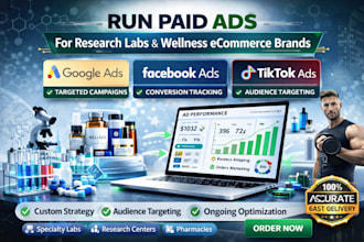 run paid ads for research labs and wellness ecommerce brands