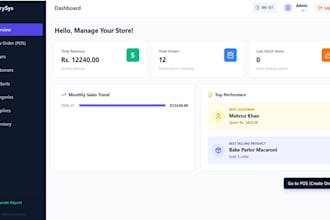 develop a custom pos and inventory management web system