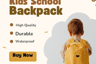 design creative and colorful graphics for kids school bags