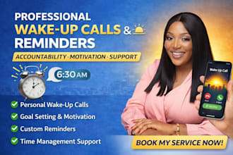 be your personal wake up call, daily accountability partner, productivity coach