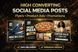design modern product ads and social media posts that increase sales