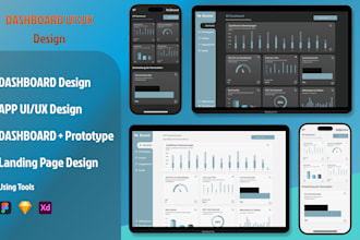 design UI UX dashboard webapp, saas, or admin panel in figma