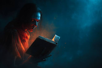 do scary horror creature and fantasy character concept art