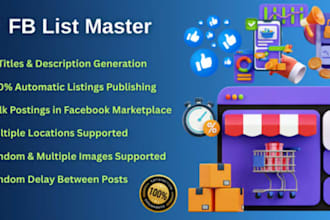 create facebook marketplace bot, uploader bot, auto listing bot, mass dm bot