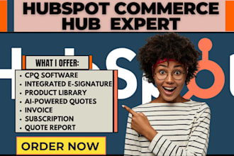 do hubspot commerce hub cpq software invoice e signature subscription quote
