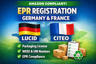 do epr registration germany lucid, france citeo for amazon, ebay, etsy sellers