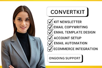 setup convert kit newsletter template kit landing page kit email sequence expert