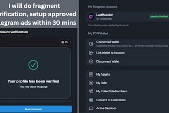 do fragment verification, setup approved telegram ads for your crypto project