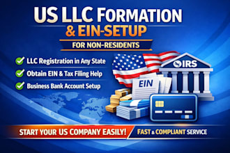 do llc formation ein tax filling and bank account setup