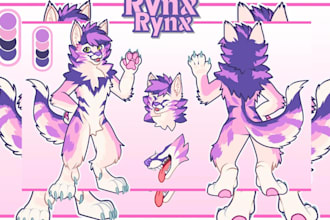draw furry ref sheet  reference sheet anime ref sheet character design
