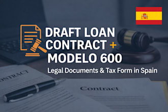 draft loan contract in spain and model 600